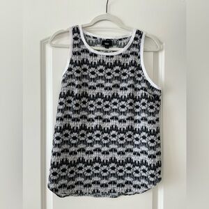 Mossimo Supply Co. Black and White Patterned Tank Top